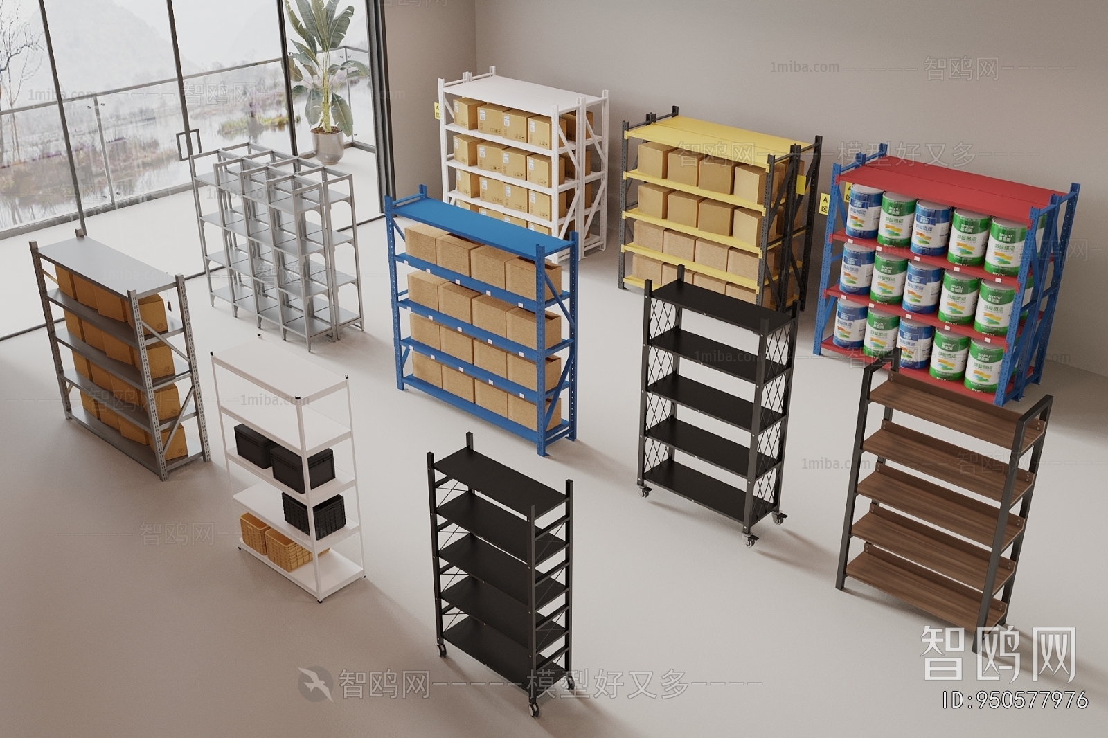 Modern Supermarket Shelf