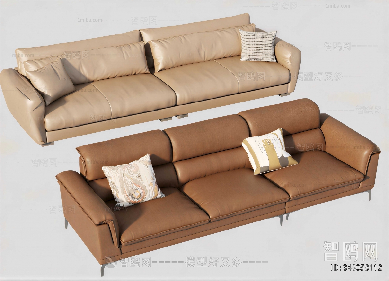Retro Style Three-seat Sofa