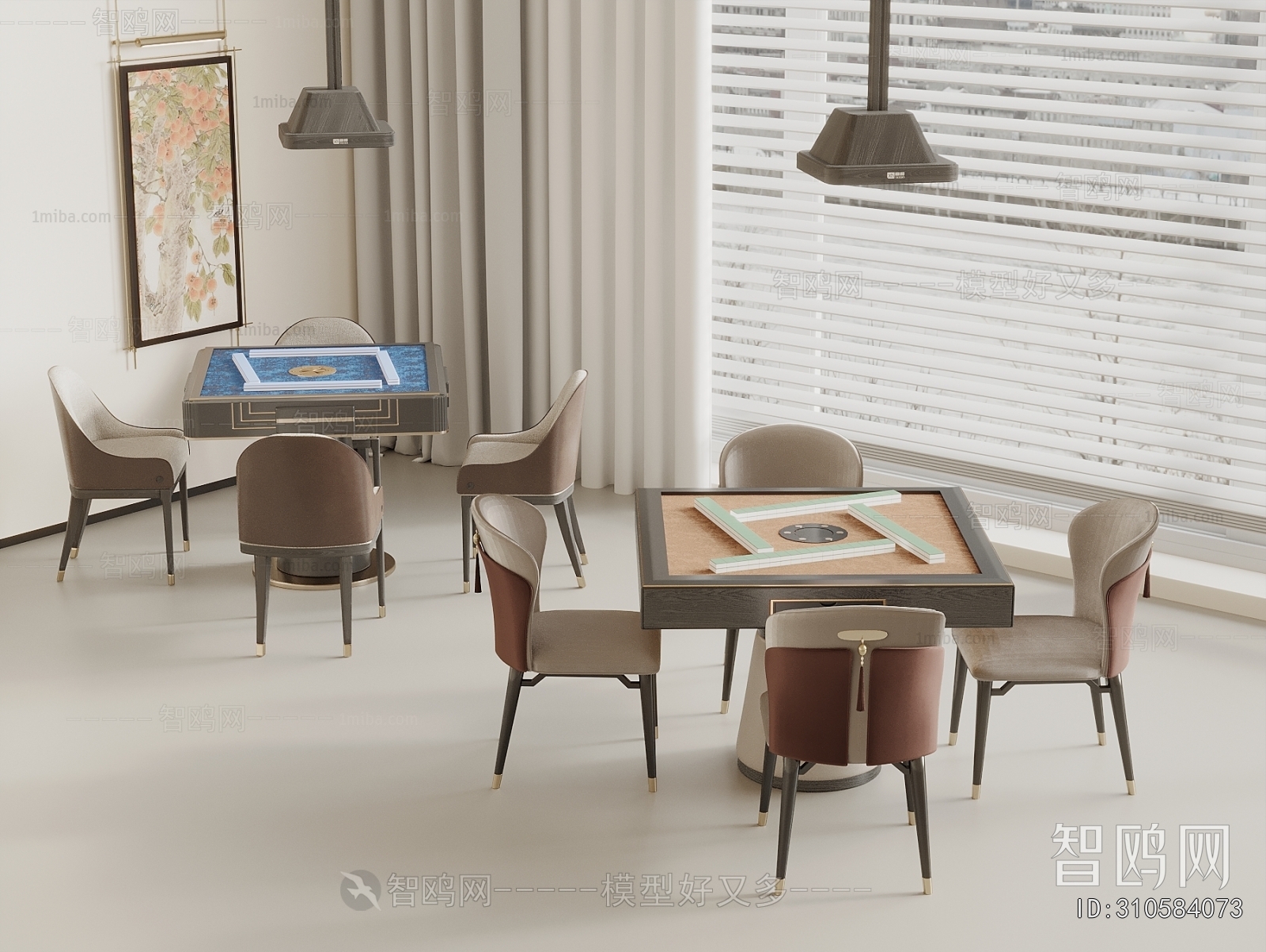 New Chinese Style Mahjong Tables And Chairs