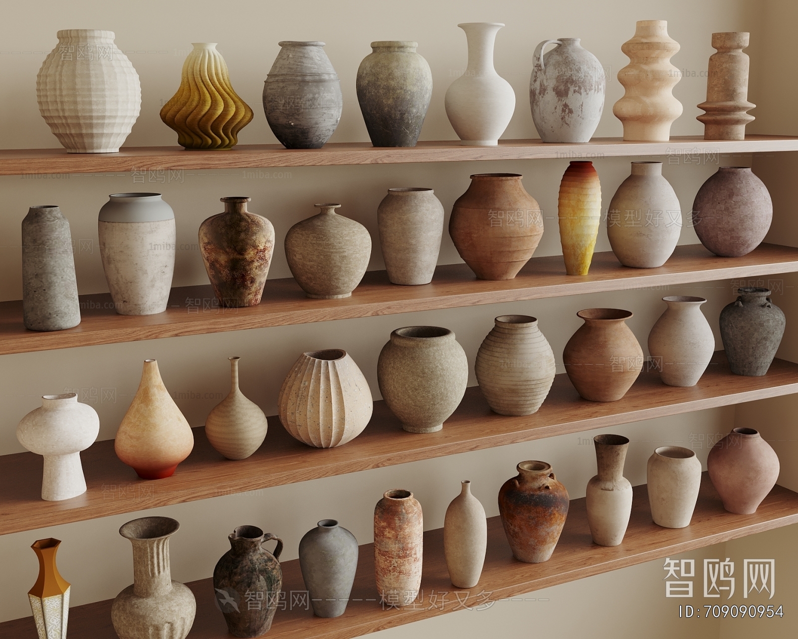 Wabi-sabi Style Clay Pot