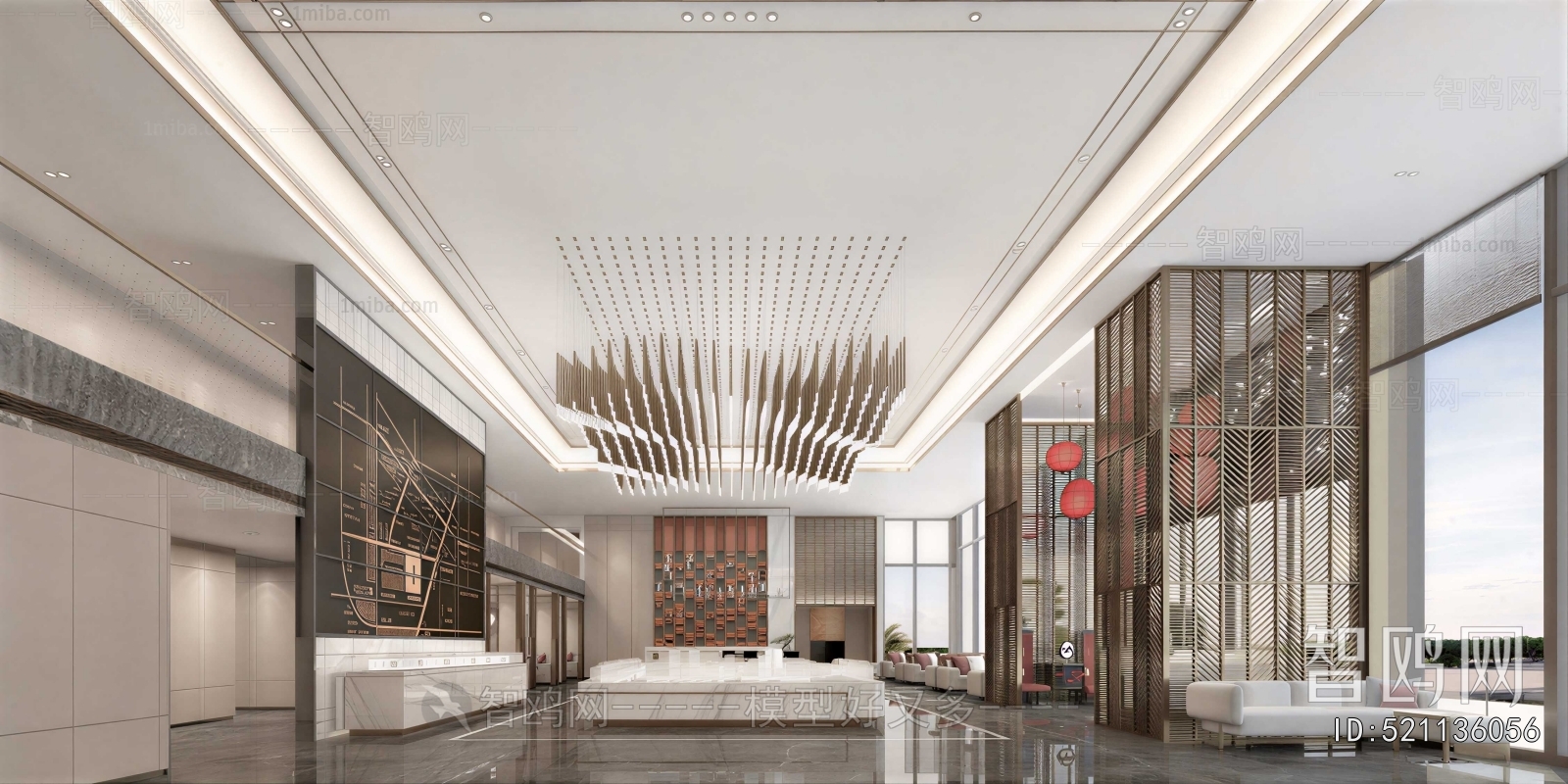 New Chinese Style Office Reception Desk