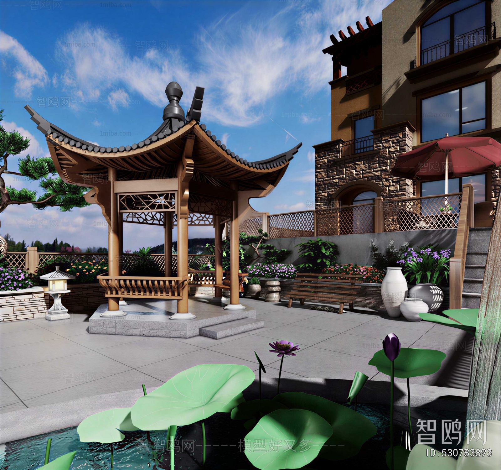 Chinese Style Courtyard/landscape