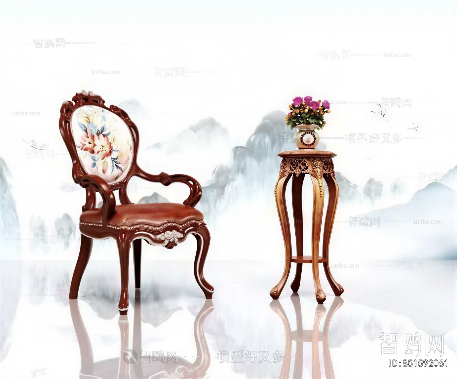 New Chinese Style Flower Shelf