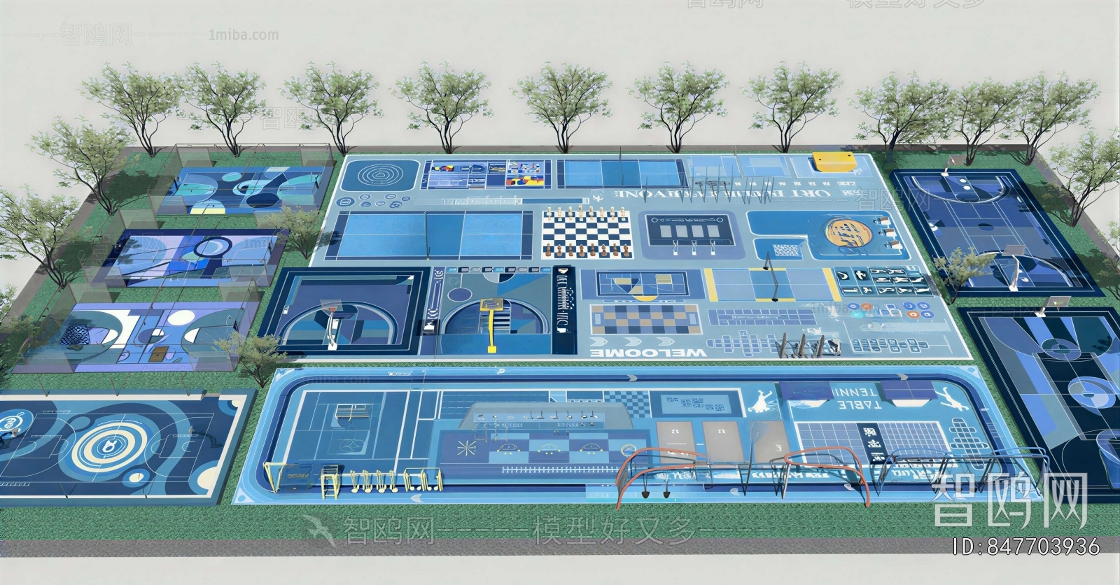 Modern Architectural Bird's-eye View Planning