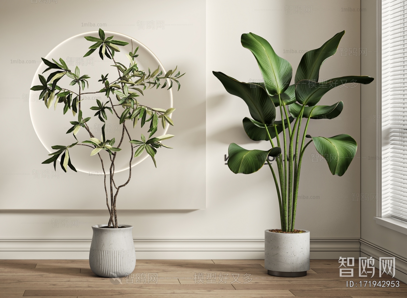 Modern Ground Green Plant Potted Plants