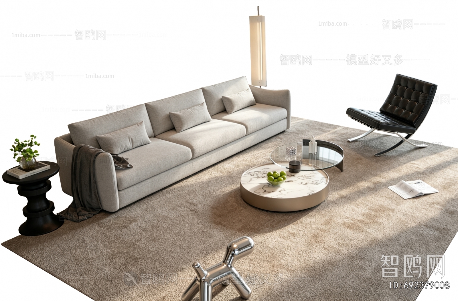 Modern Three-seat Sofa