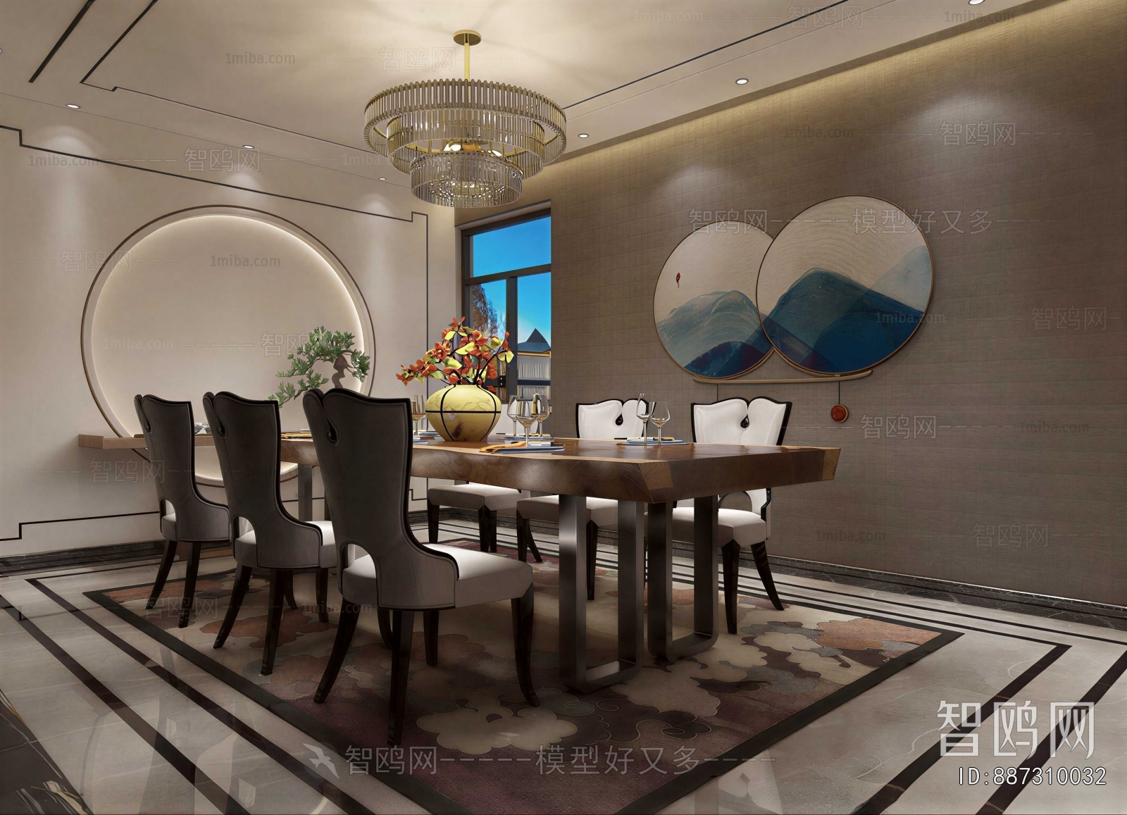 New Chinese Style Dining Room