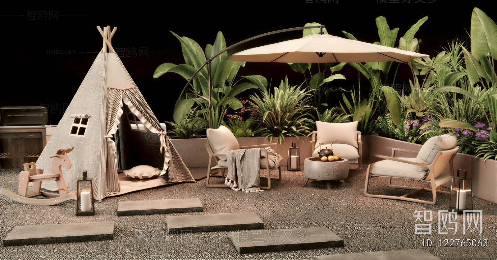 Modern Courtyard/landscape