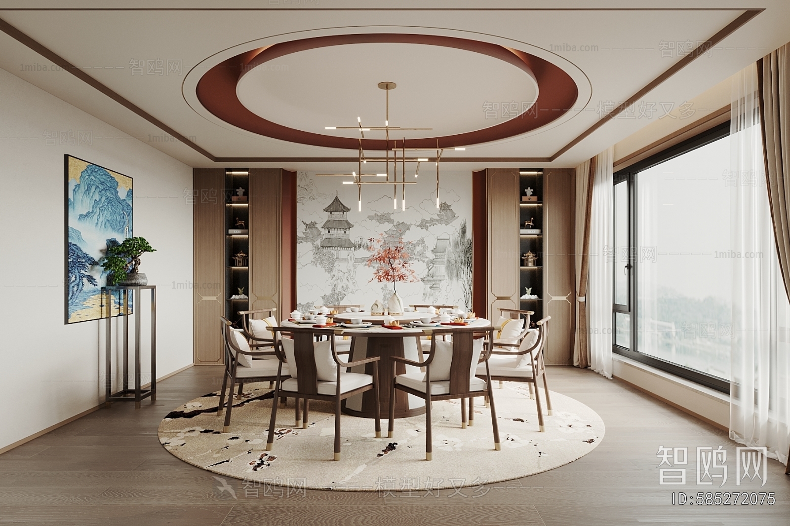 New Chinese Style Dining Room