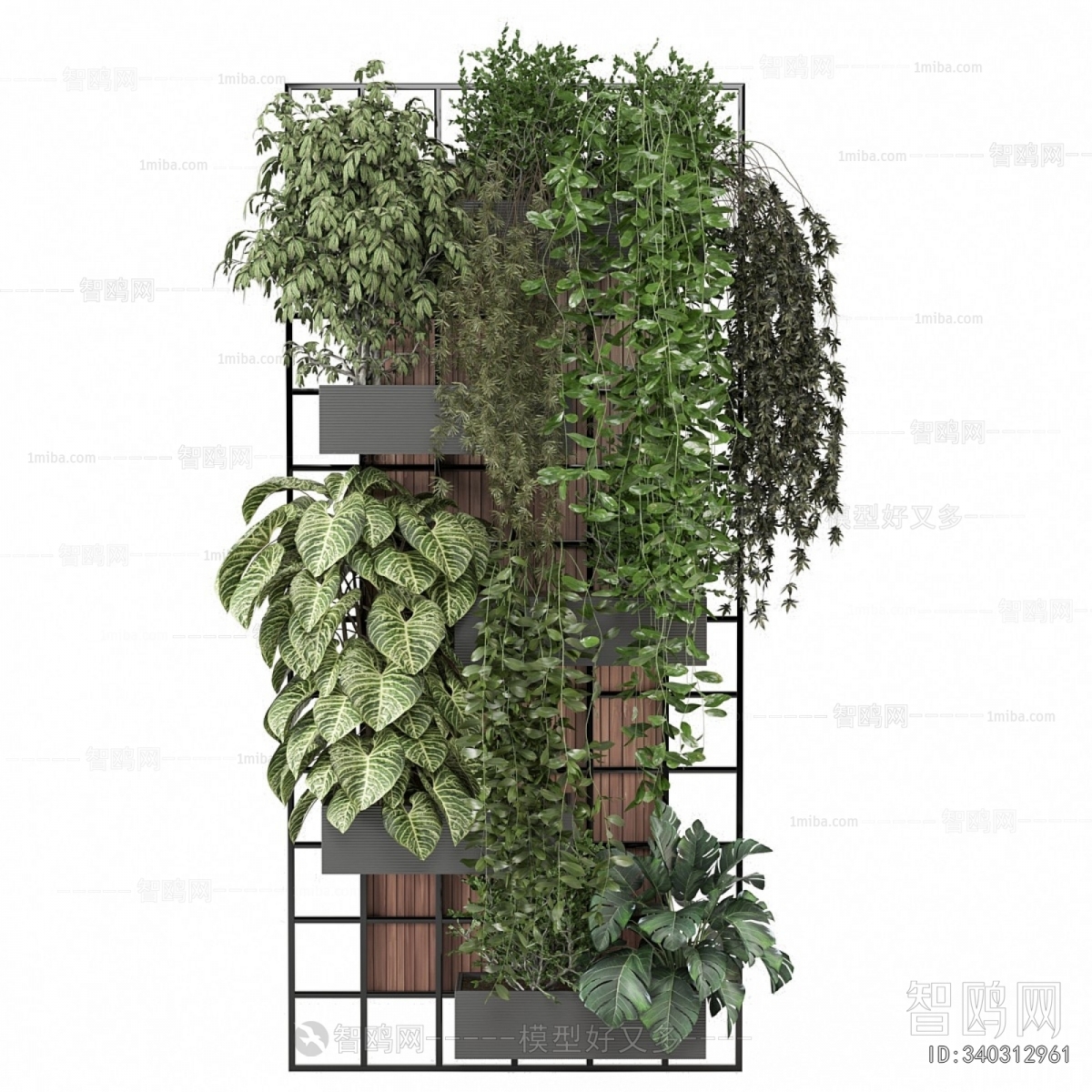 Modern Potted Green Plant