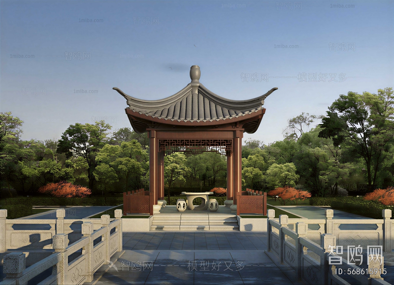 New Chinese Style Ancient Architectural Buildings