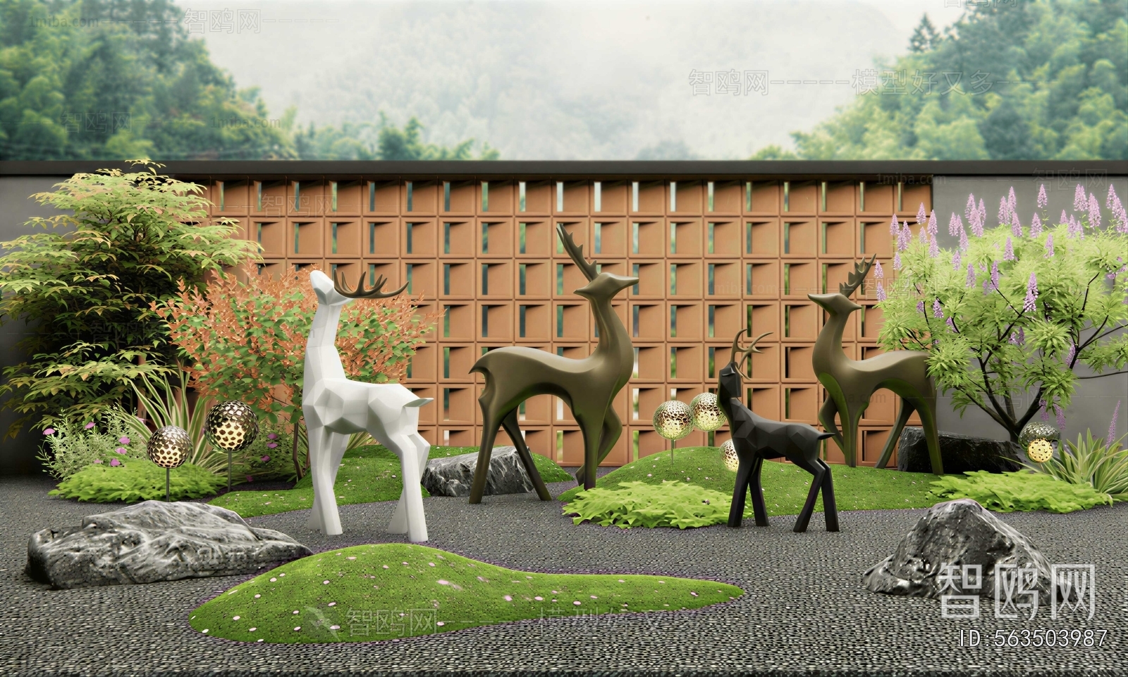 New Chinese Style Courtyard/landscape