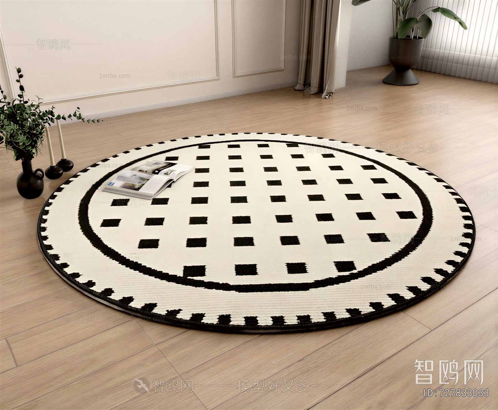 French Style Circular Carpet