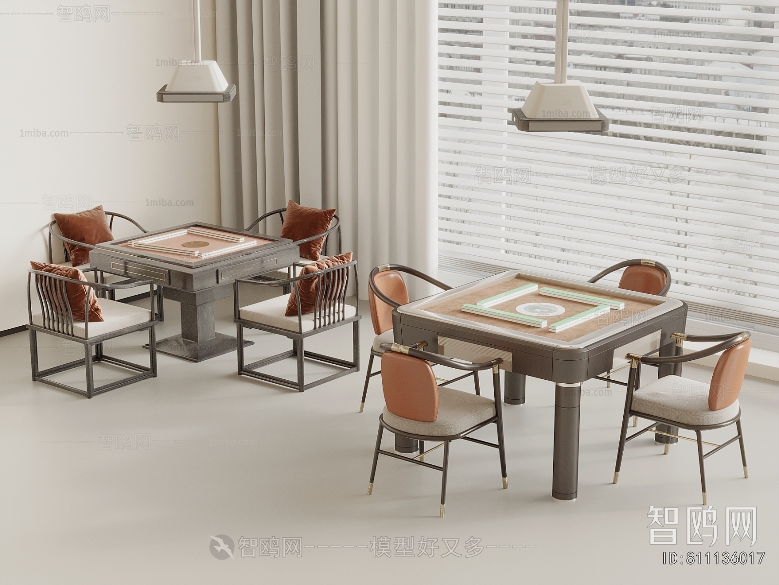 New Chinese Style Mahjong Tables And Chairs