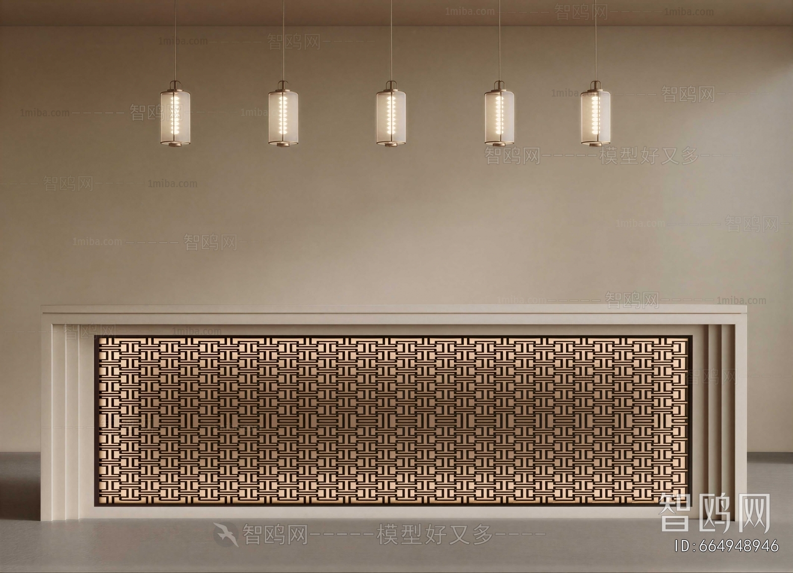 New Chinese Style Reception Desk