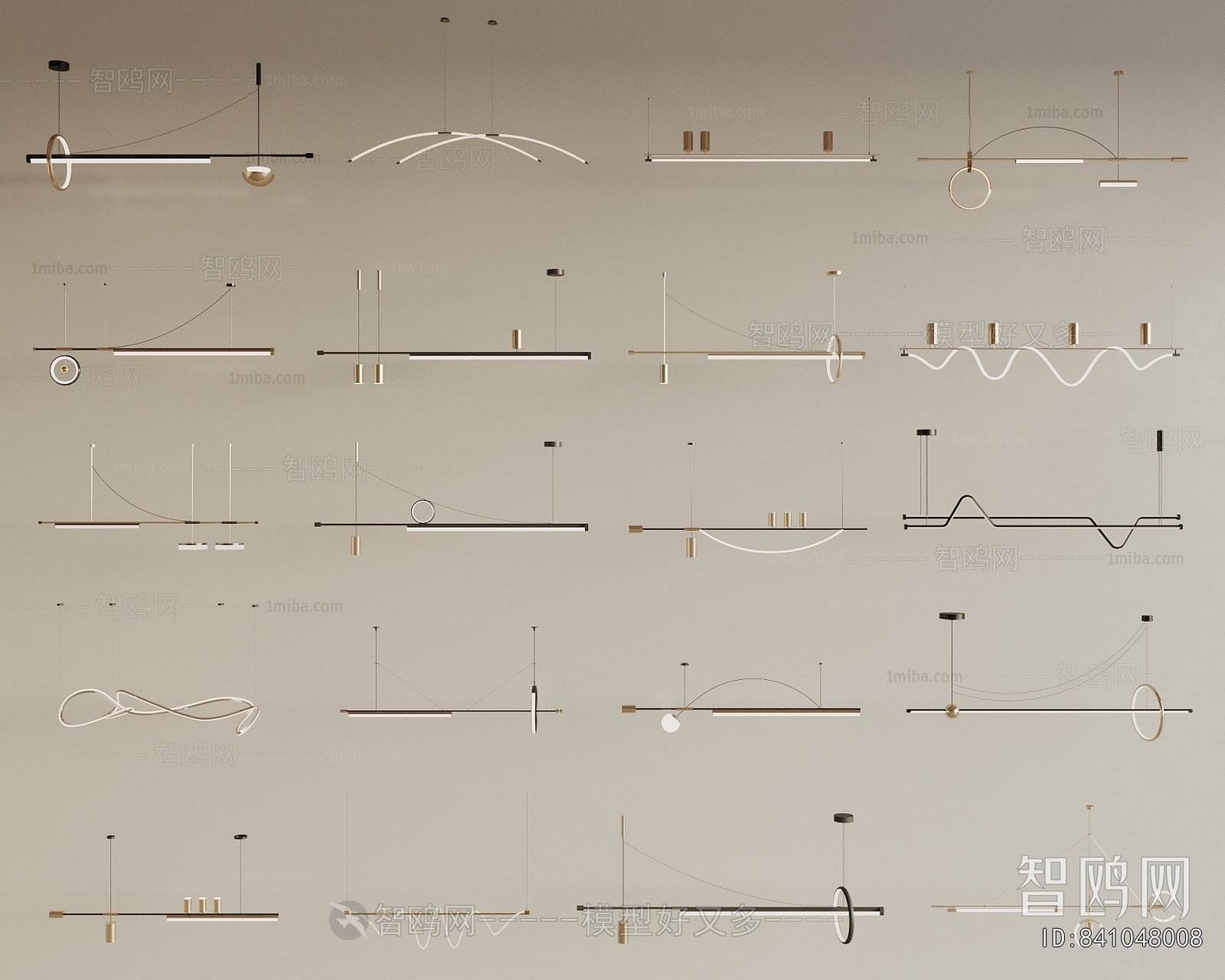 Modern Long Chandelier
