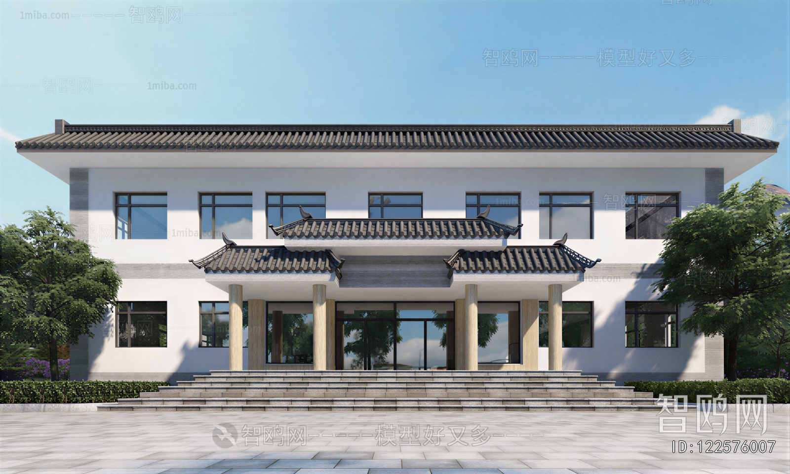 New Chinese Style Building Appearance