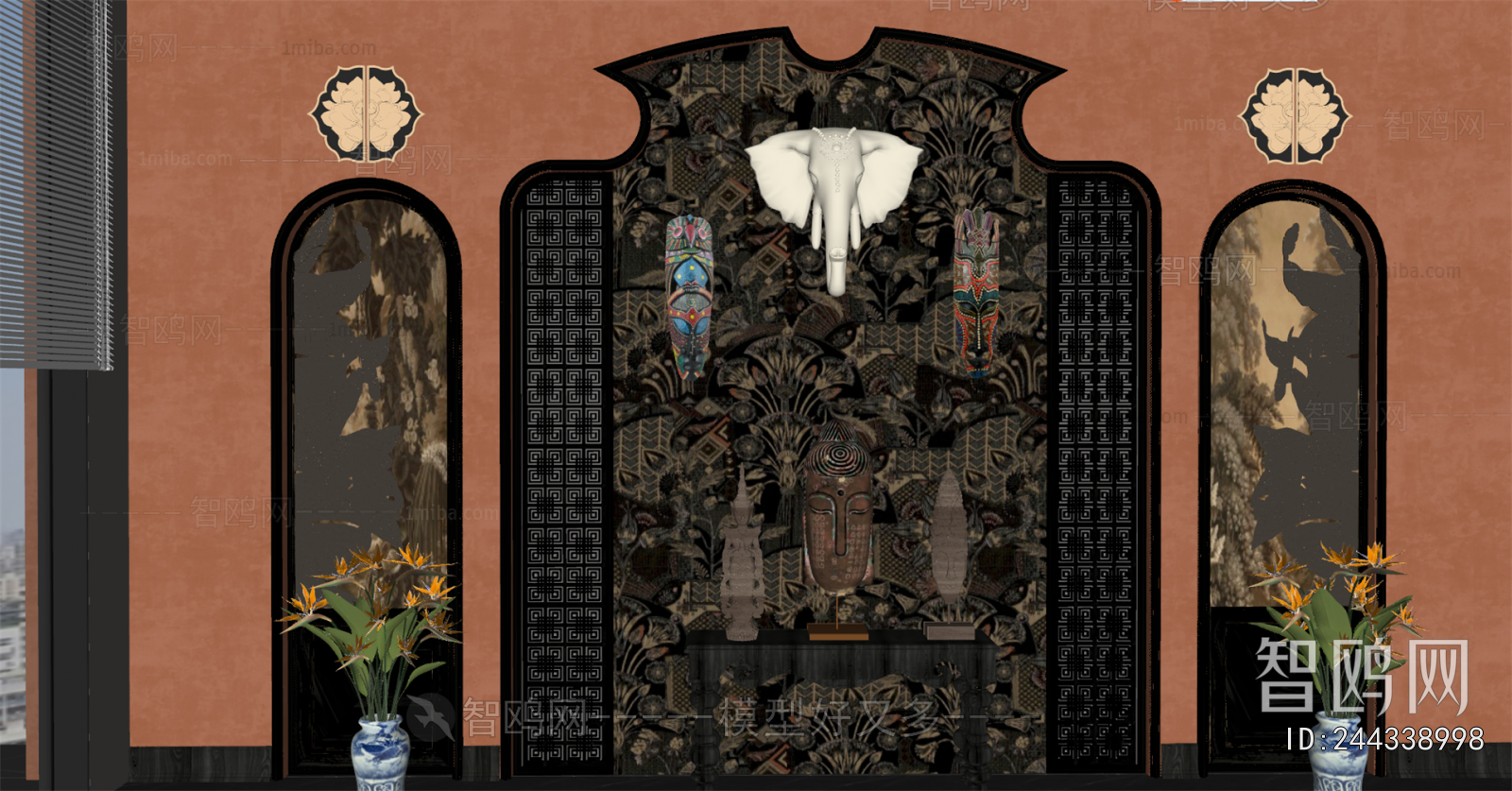 Southeast Asian Style Console