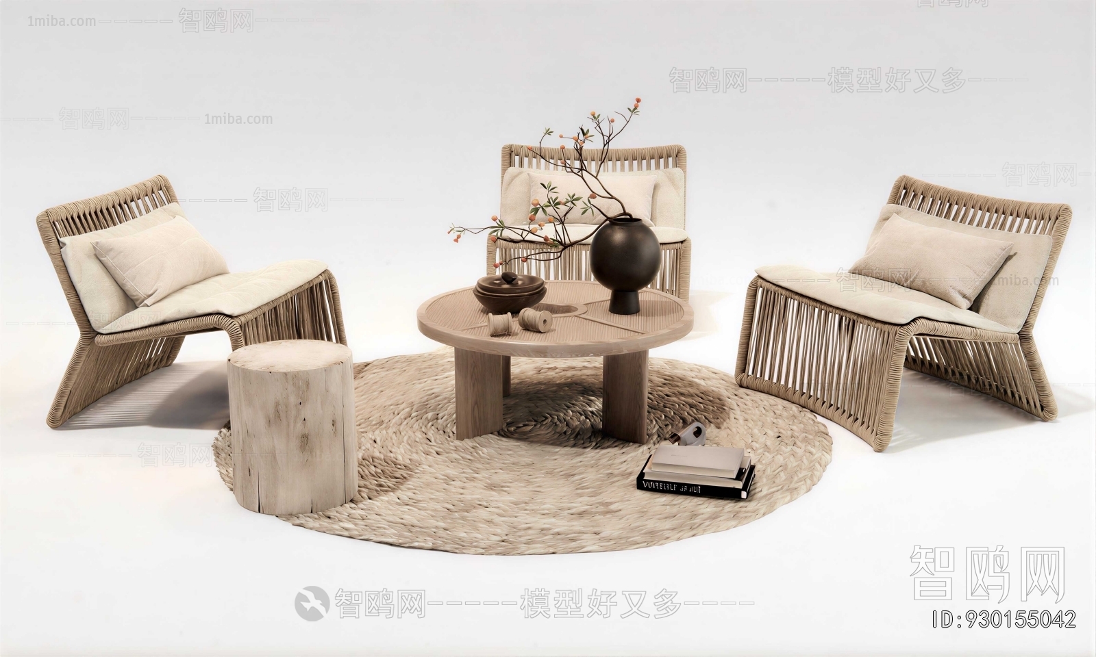 Wabi-sabi Style Lounge Chair