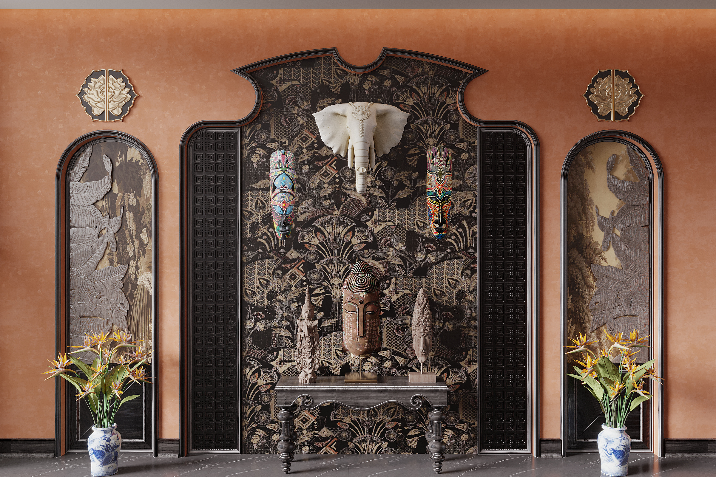 Southeast Asian Style Console