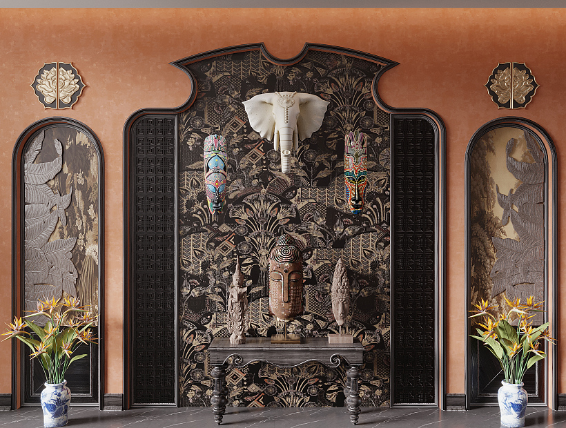 Southeast Asian Style Console