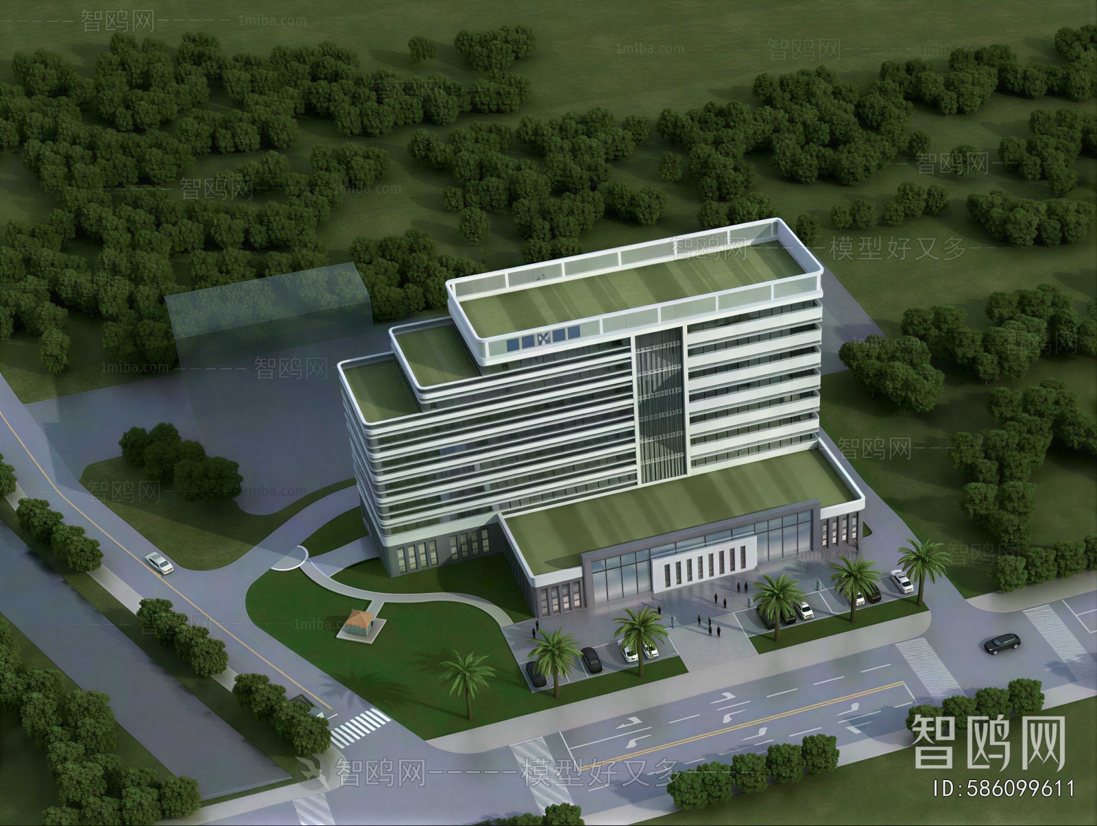 Modern Architectural Bird's-eye View Planning