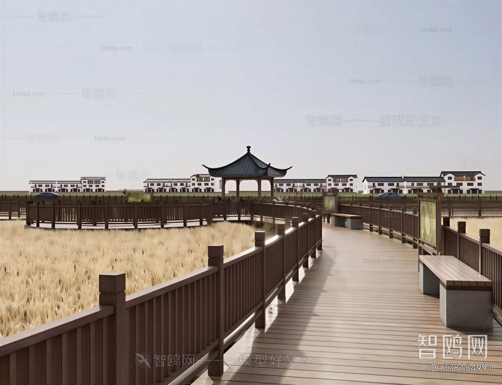 Chinese Style Park Landscape