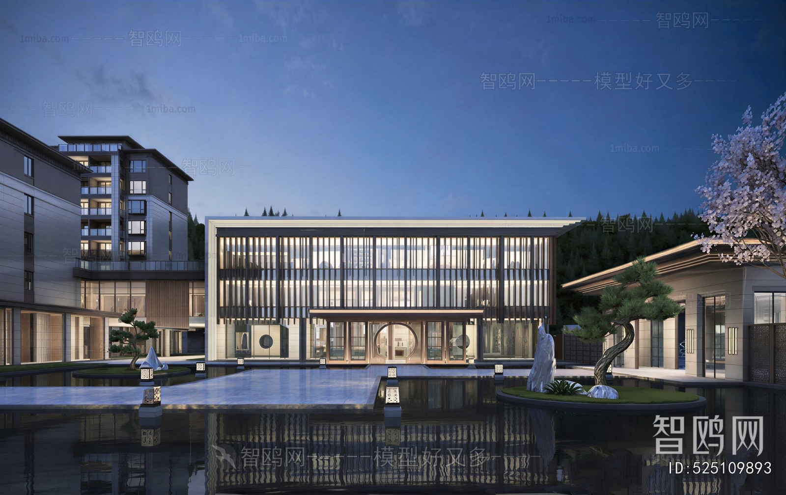 New Chinese Style Appearance Of Commercial Building