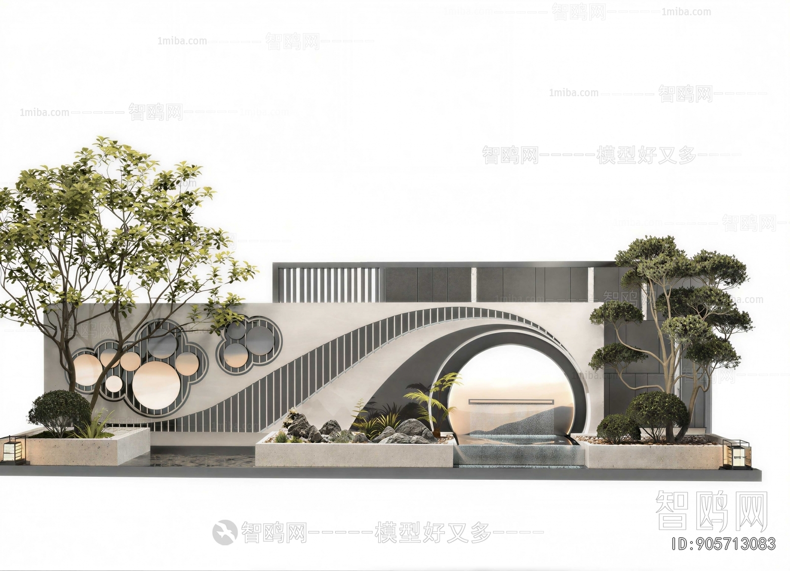 New Chinese Style Landscape Wall