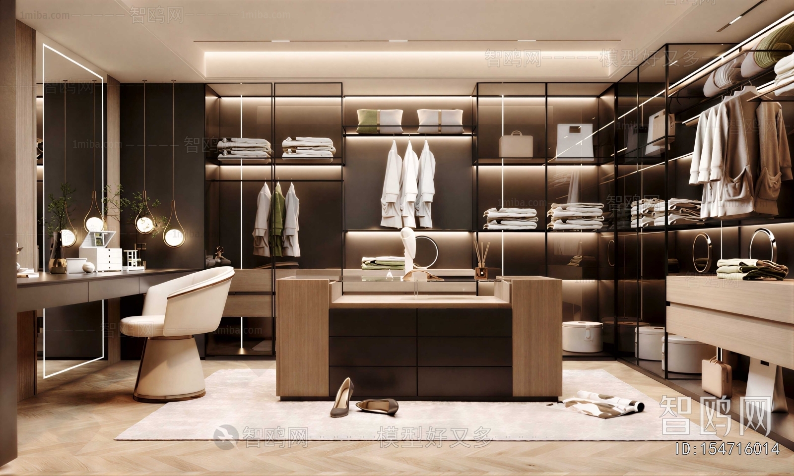 Modern Clothes Storage Area