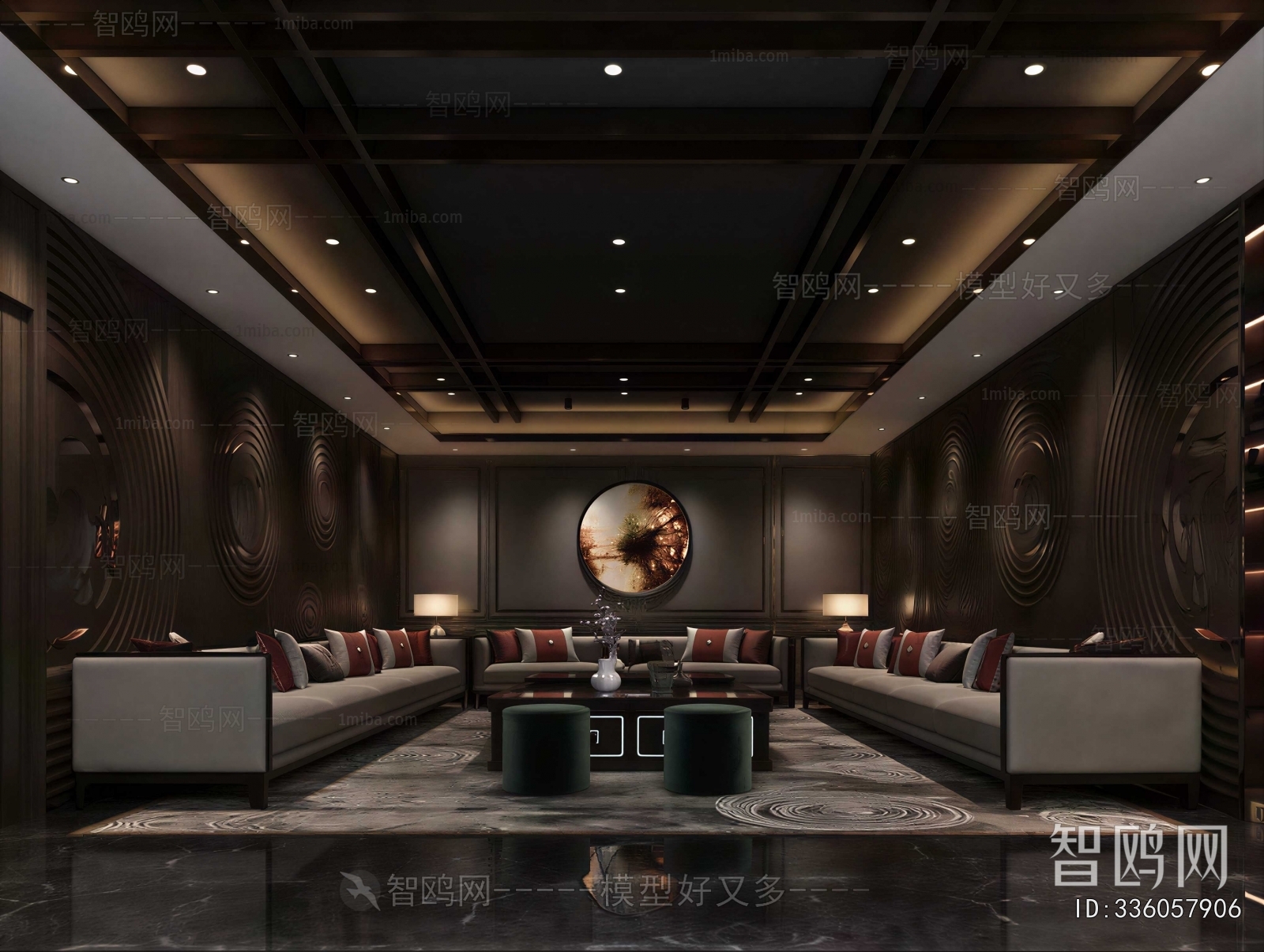 New Chinese Style A Living Room