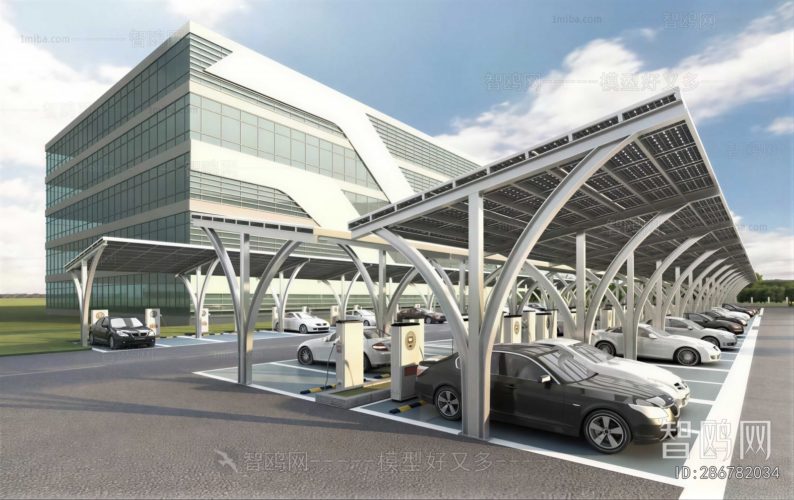 Modern Outdoor Parking Lot