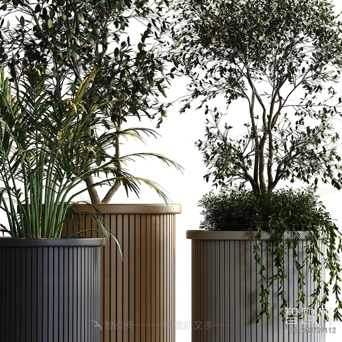 Modern Ground Green Plant Potted Plants