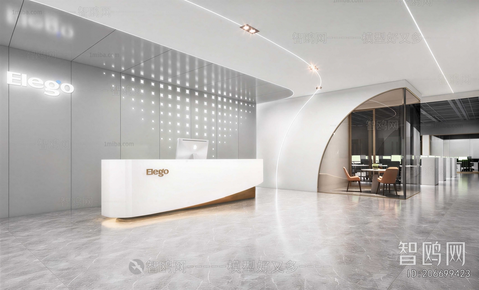Modern Office Reception Desk