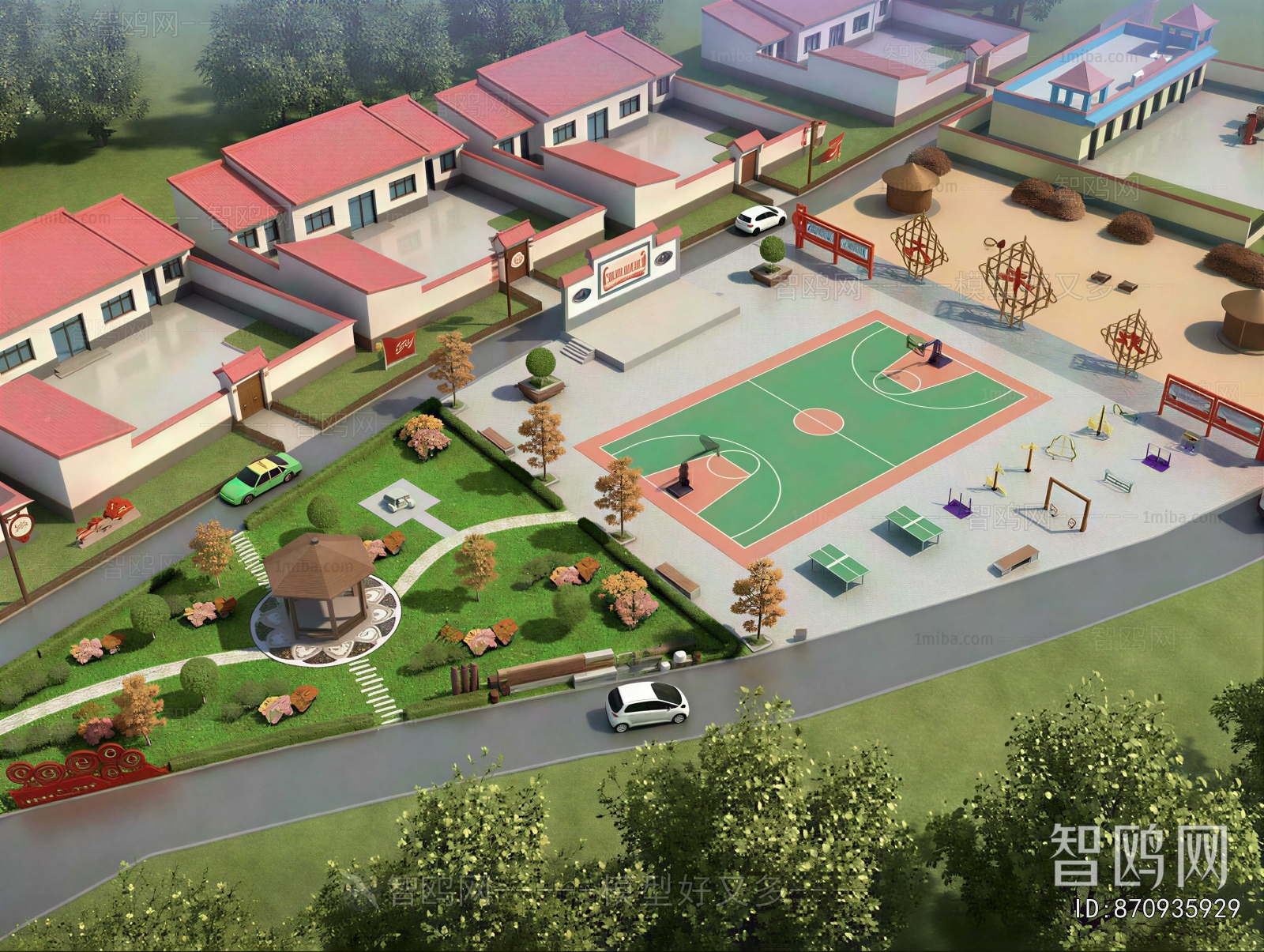 Modern Architectural Bird's-eye View Planning