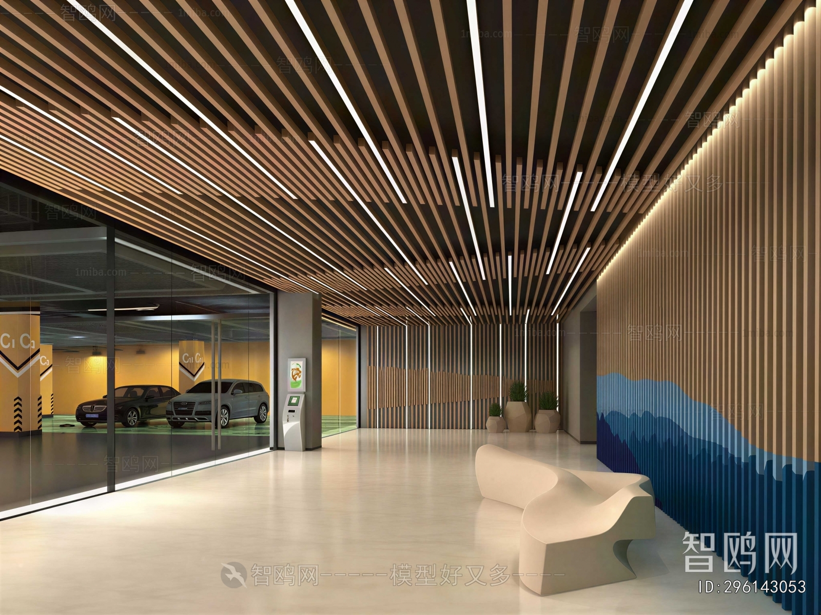 Modern Underground Parking Lot
