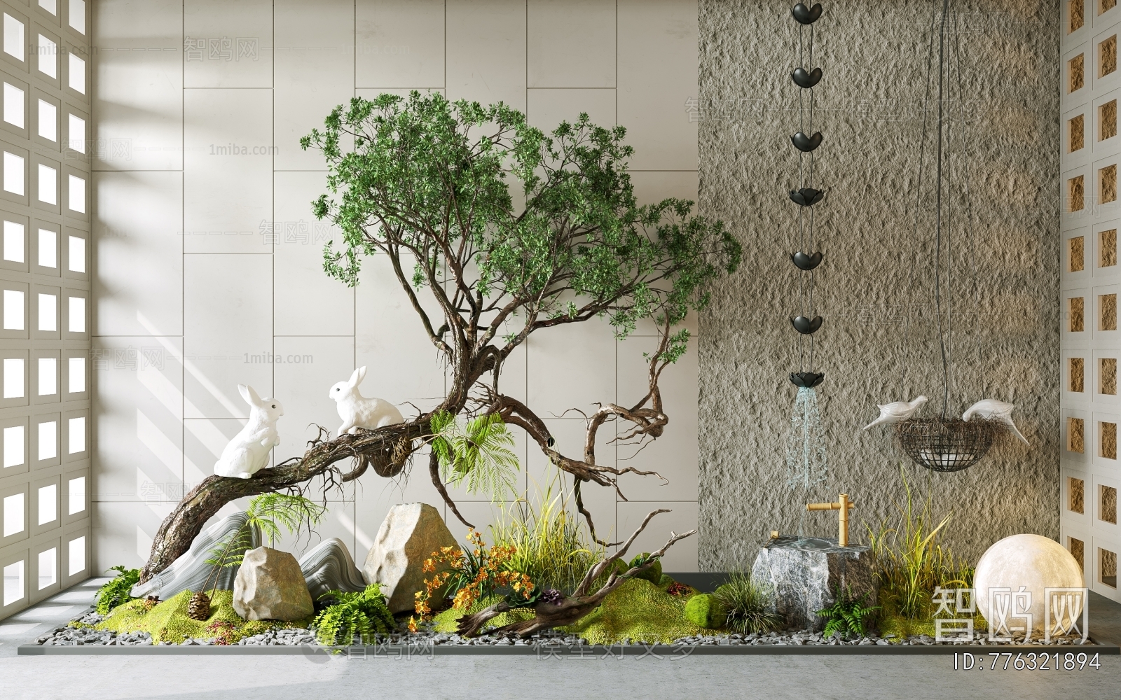 Modern Ground Green Plant Potted Plants