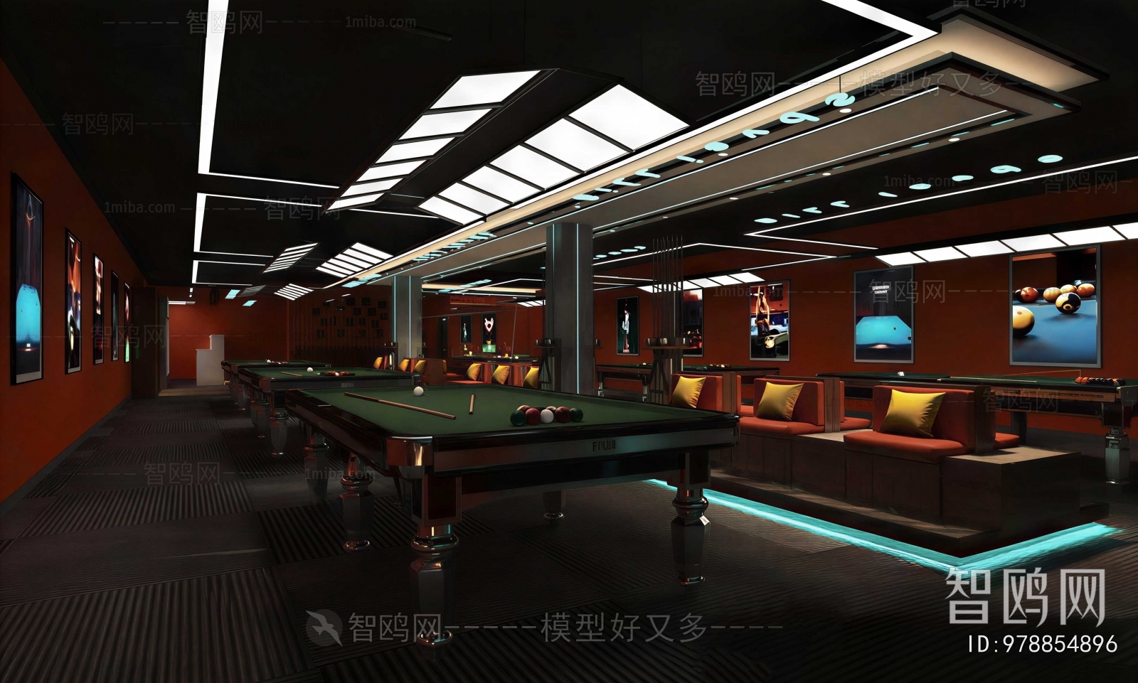 Modern Billiard Room