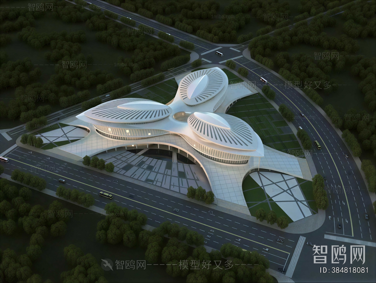 Modern Architectural Bird's-eye View Planning