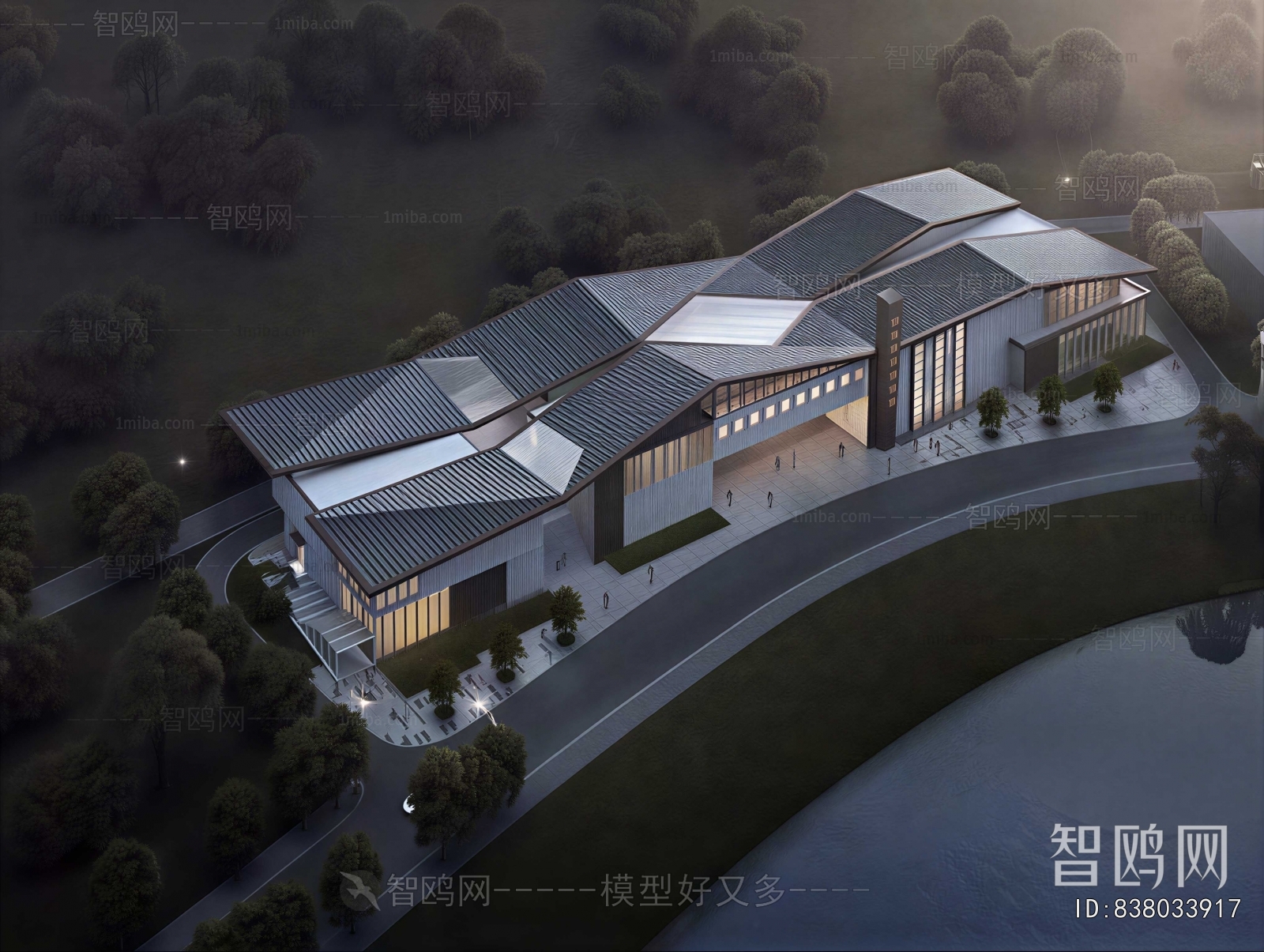 Modern Architectural Bird's-eye View Planning
