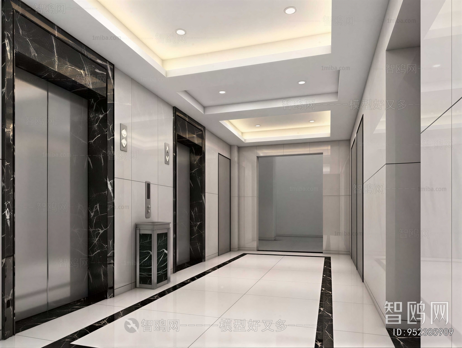 Modern Office Elevator Hall