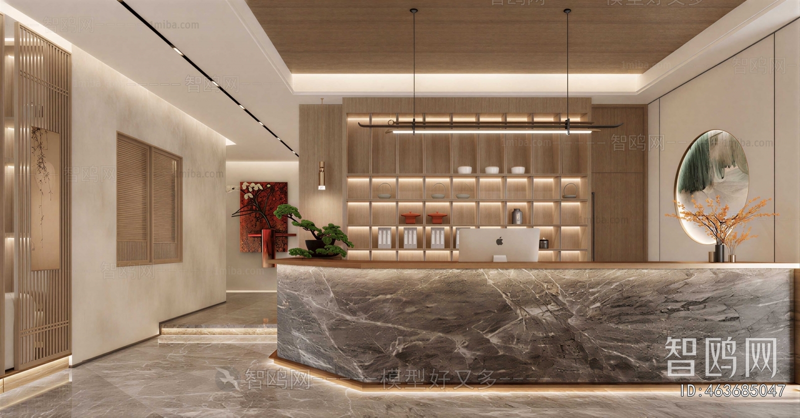 New Chinese Style Office Reception Desk