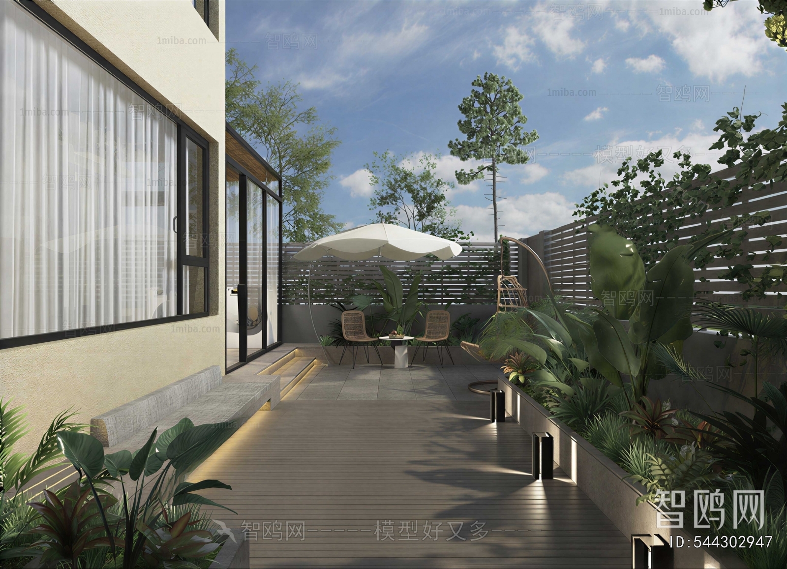 Modern Courtyard/landscape