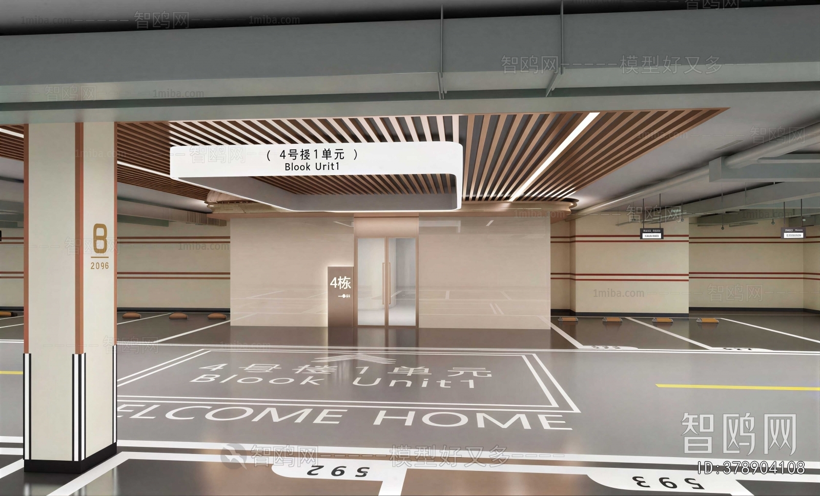 Modern Underground Parking Lot