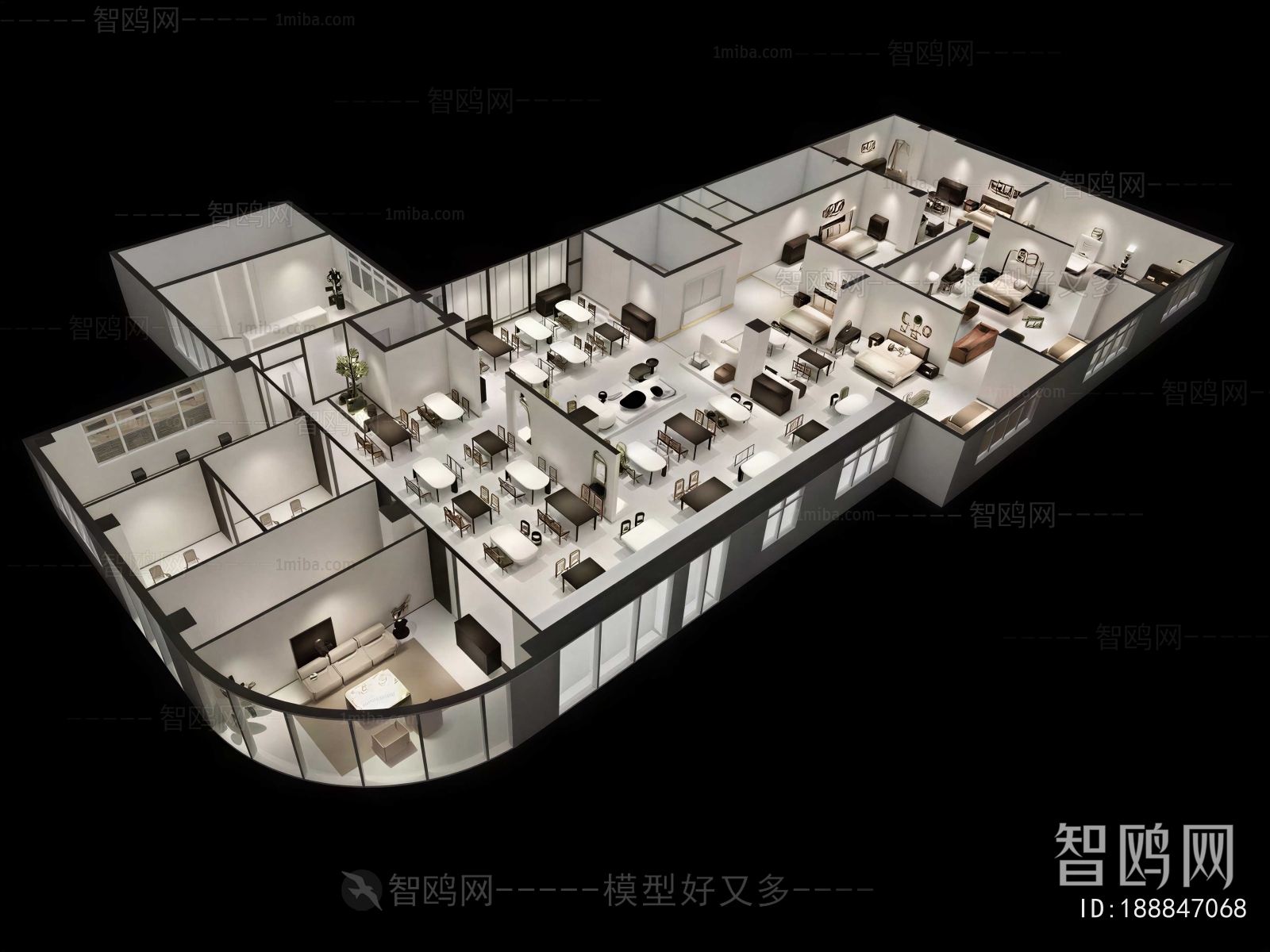 Modern Architectural Bird's-eye View Planning