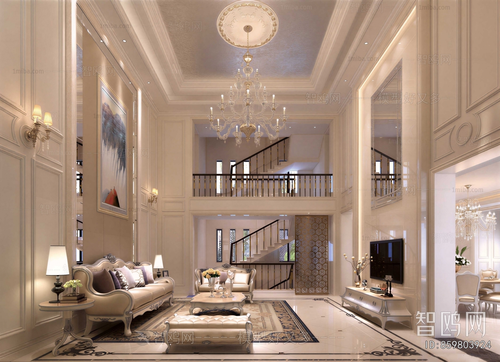 Simple European Style A Living Room