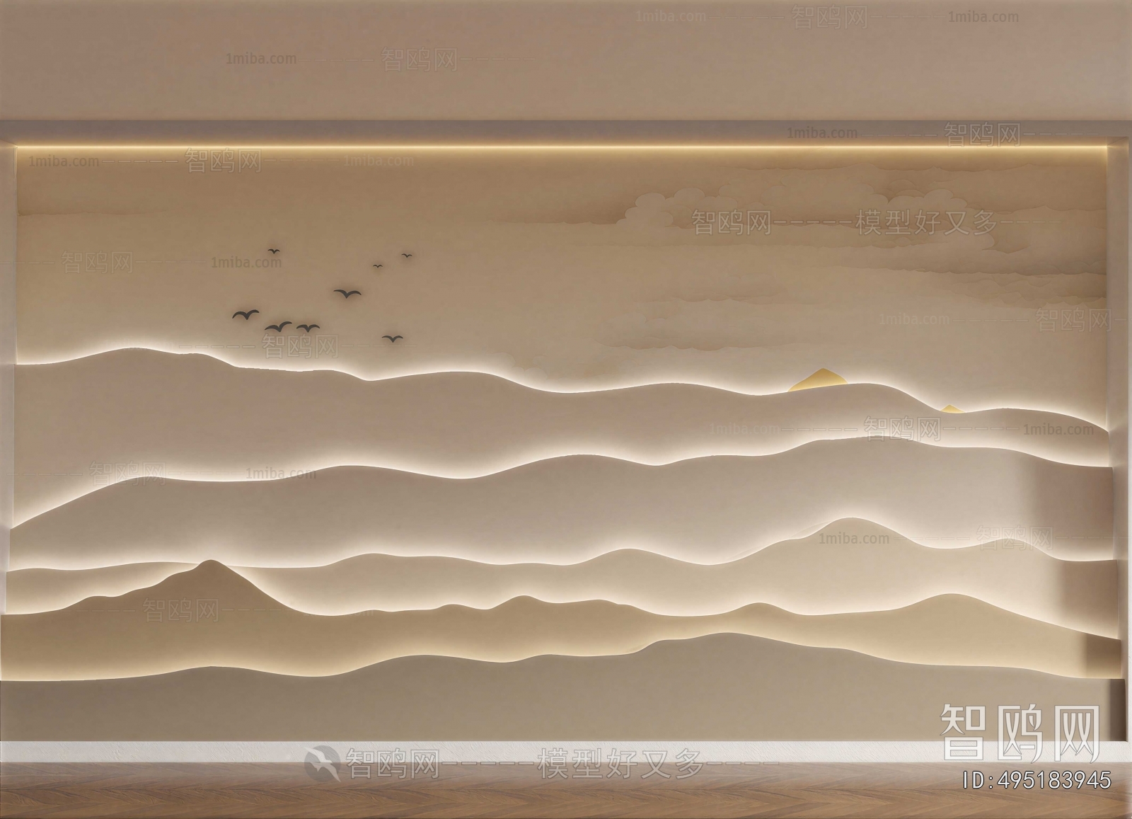 New Chinese Style Chinese Style TV Wall
