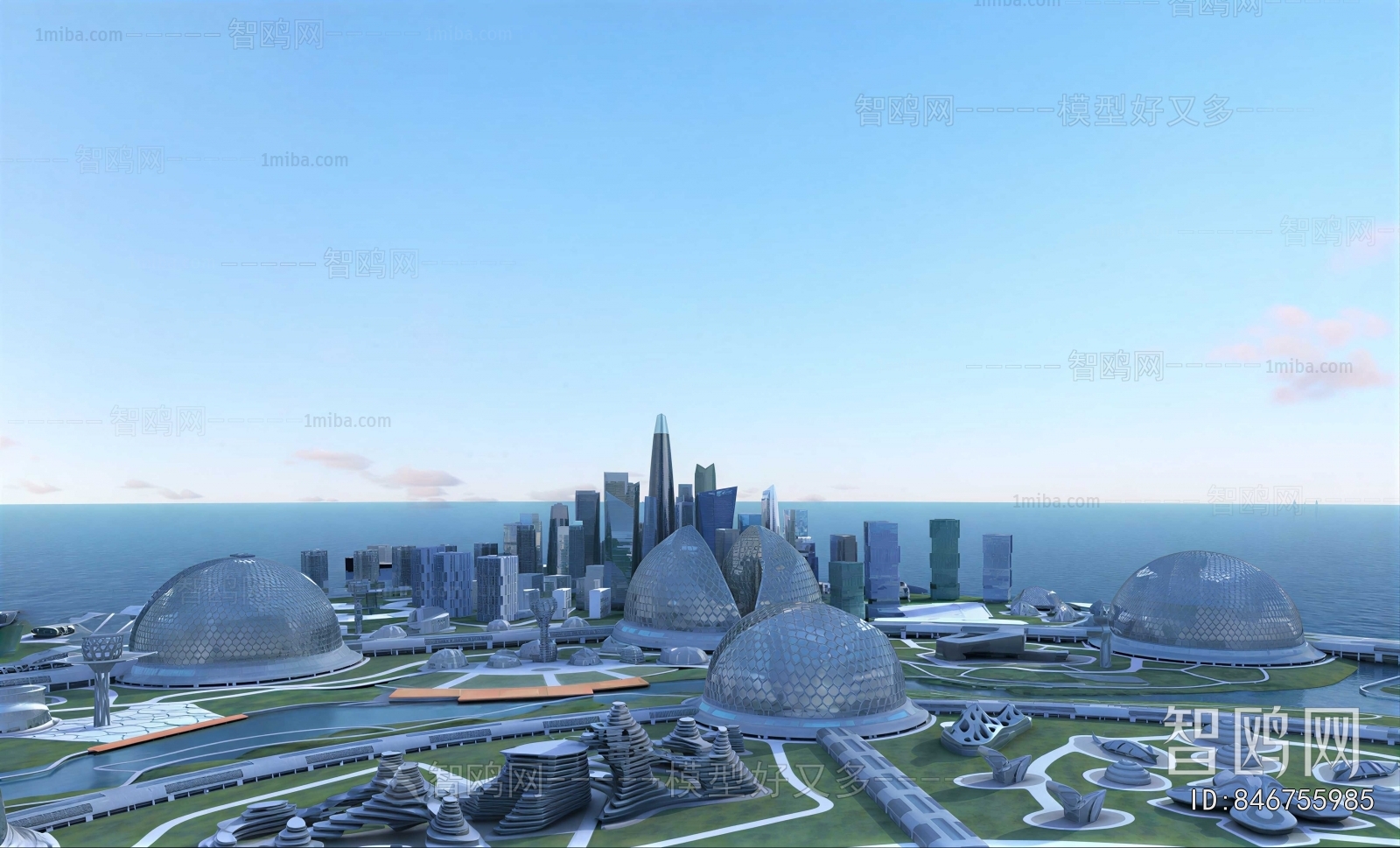 Modern Architectural Bird's-eye View Planning