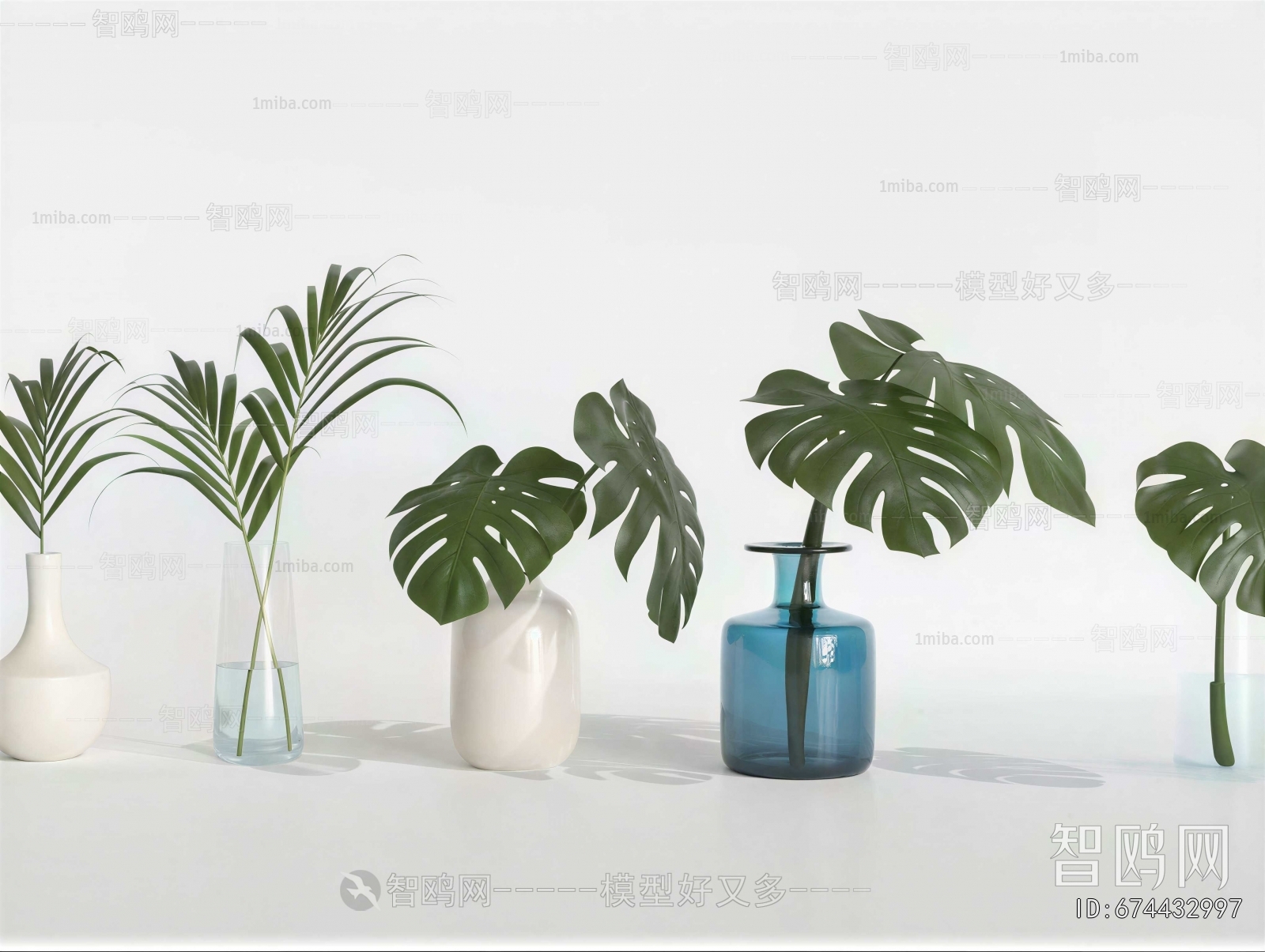 Modern Ground Green Plant Potted Plants