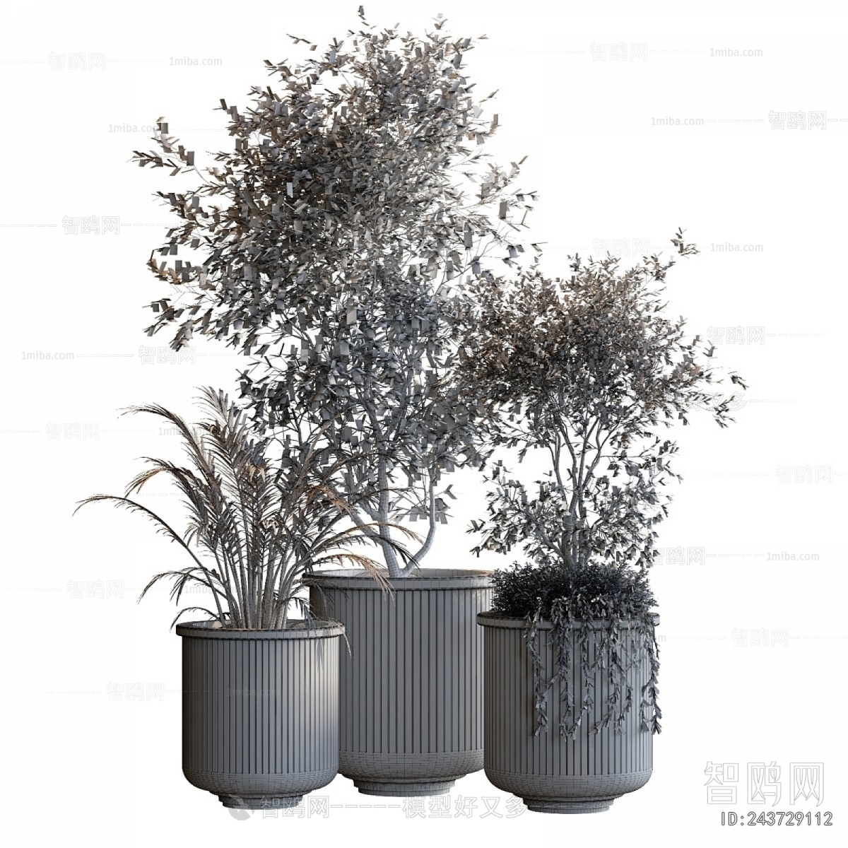 Modern Ground Green Plant Potted Plants